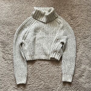 Topshop Light Gray Turtleneck Sweater